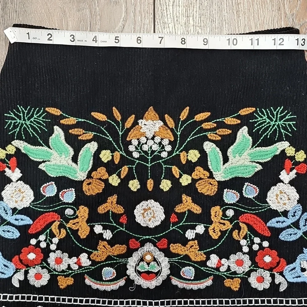Mini, Skirt, Embroidered, corduroy, Dance, Wedding, Casual, Date, Holiday, Fun